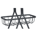 iron basket desktop double storage basket rack